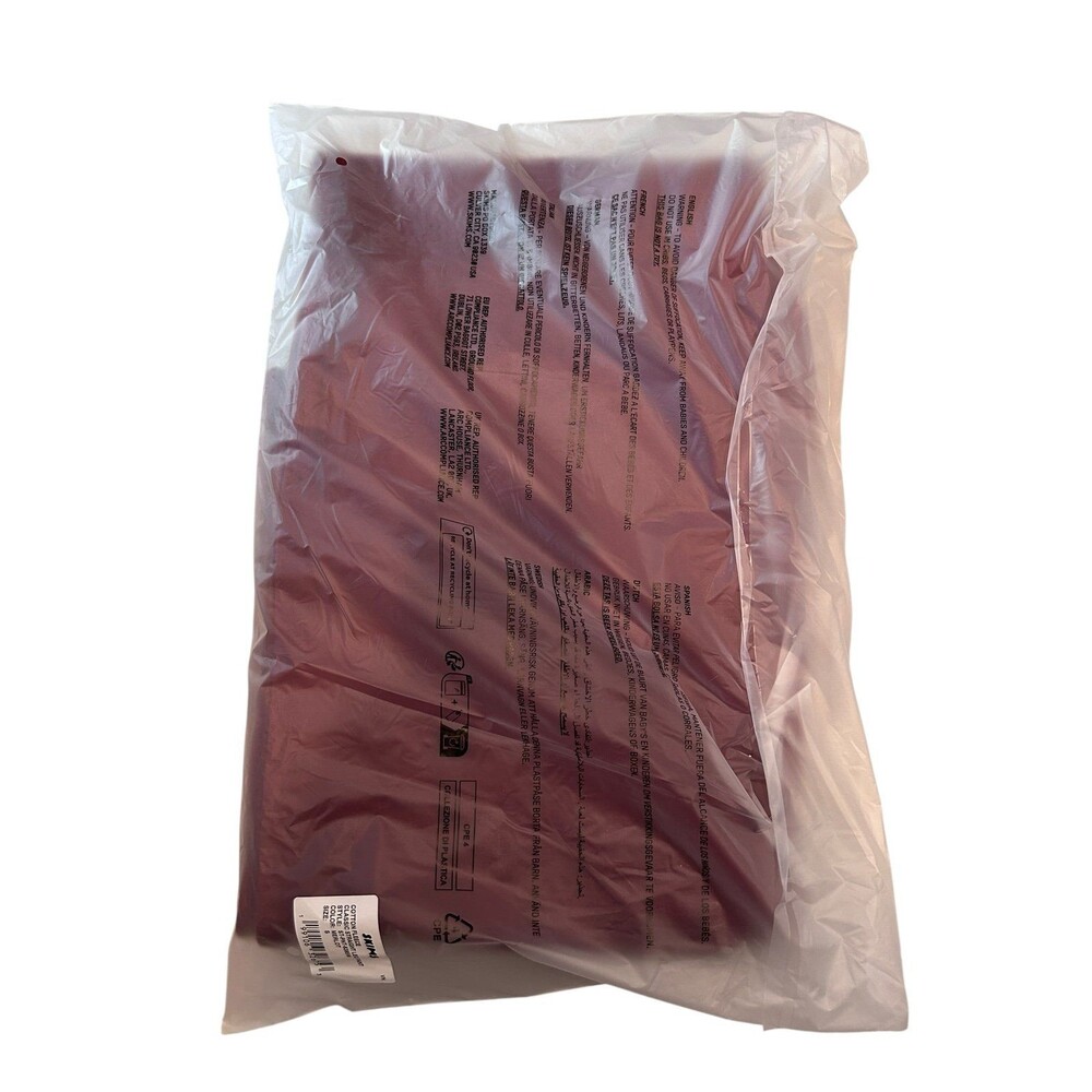 Skims Cotton Fleece Classic Straight Leg Pant Merlot Small new with tags - Picture 8 of 8